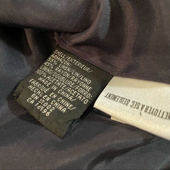 Liz Claiborne classics blue blazer w shoulder pads - Picture 6 of 7